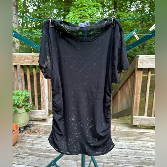 New with Tags Colton On Mesh Rouched side tee - Picture 6 of 9